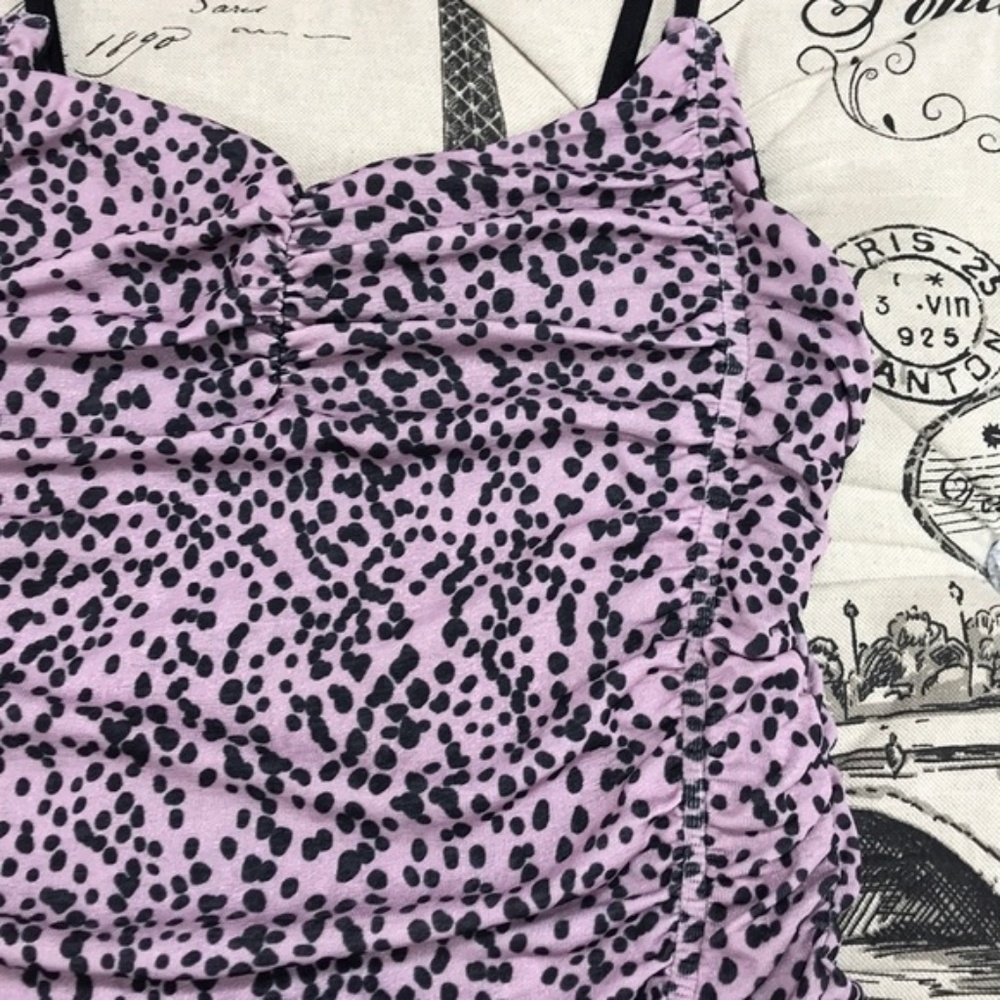 TOPSHOP Ruched Spot Print Bodysuit - Picture 4 of 7